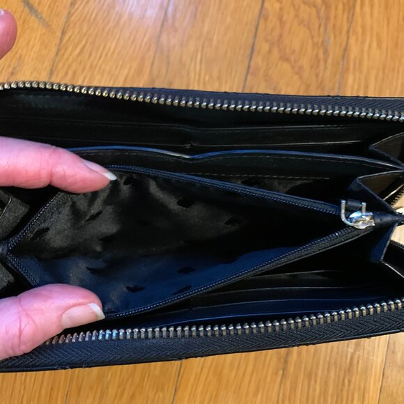 Kate Spade Natalia Quilted Leather Large Wallet | Black - Picture 7 of 8